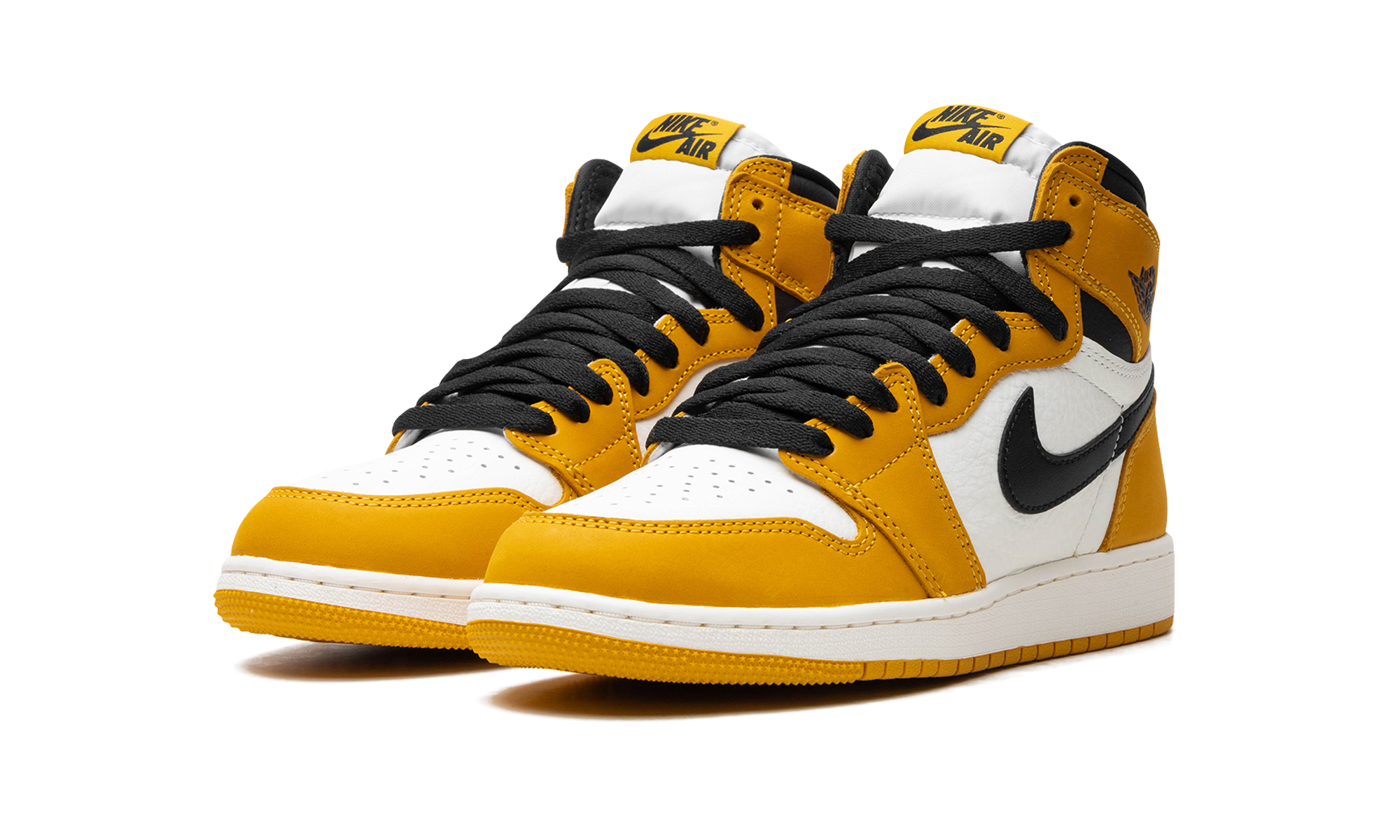 jordan 1 retro high og yellow ochre gs+FD1437-701+diagnol left view