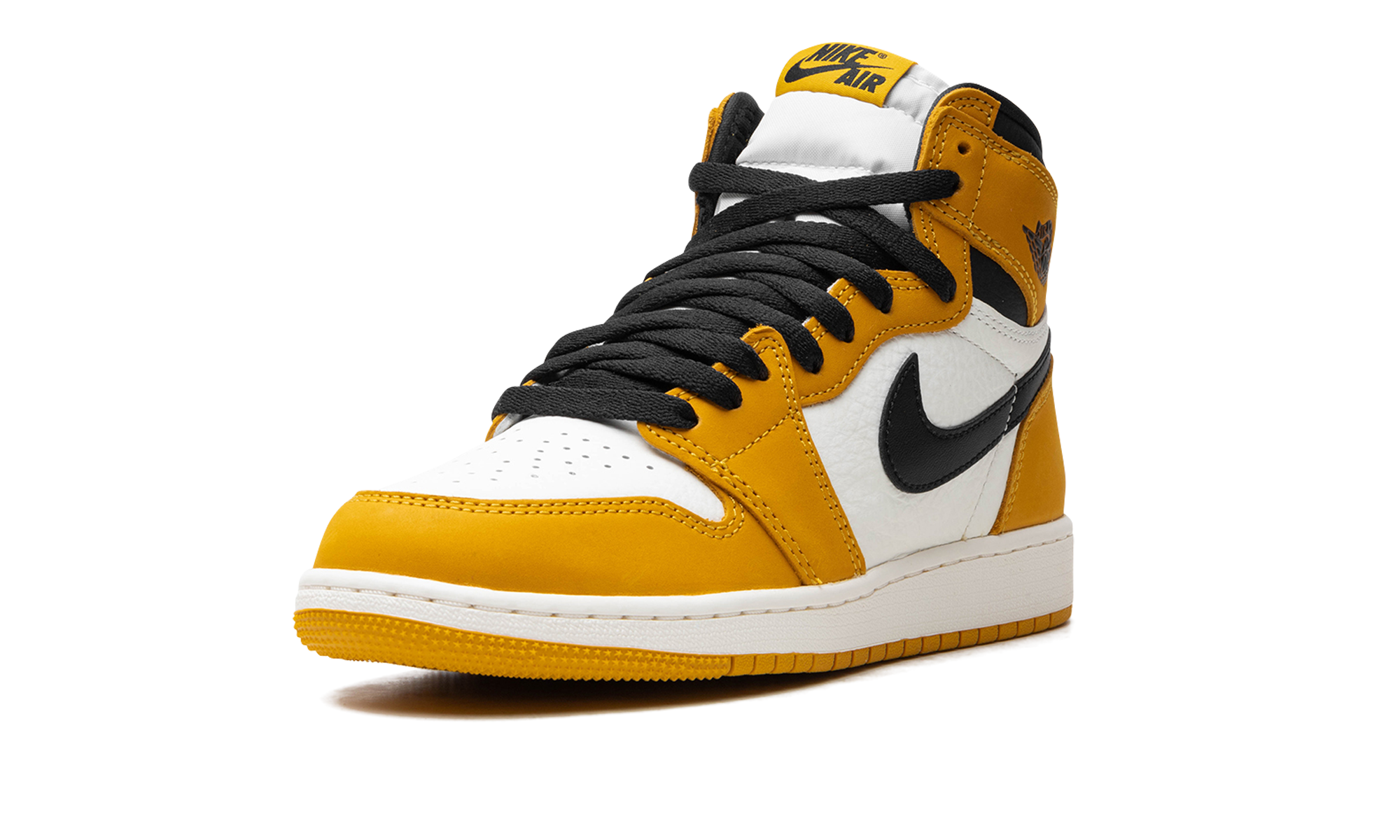 jordan 1 retro high og yellow ochre gs+FD1437-701+left diagnol single view