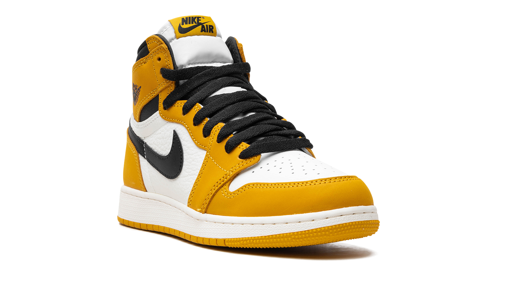 jordan 1 retro high og yellow ochre gs+FD1437-701+diagnol right view
