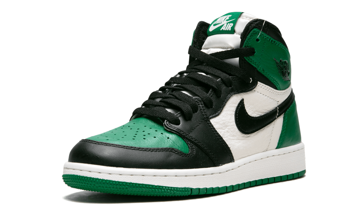 jordan 1 retro high pine green gs+575441-302+left diagnol single view