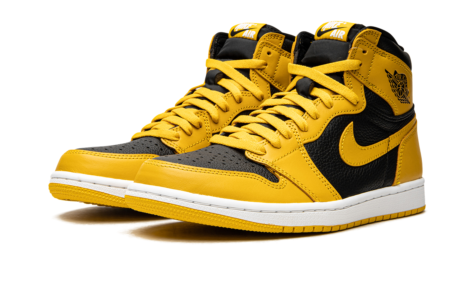 jordan 1 retro high pollen+555088-701+diagnol left view