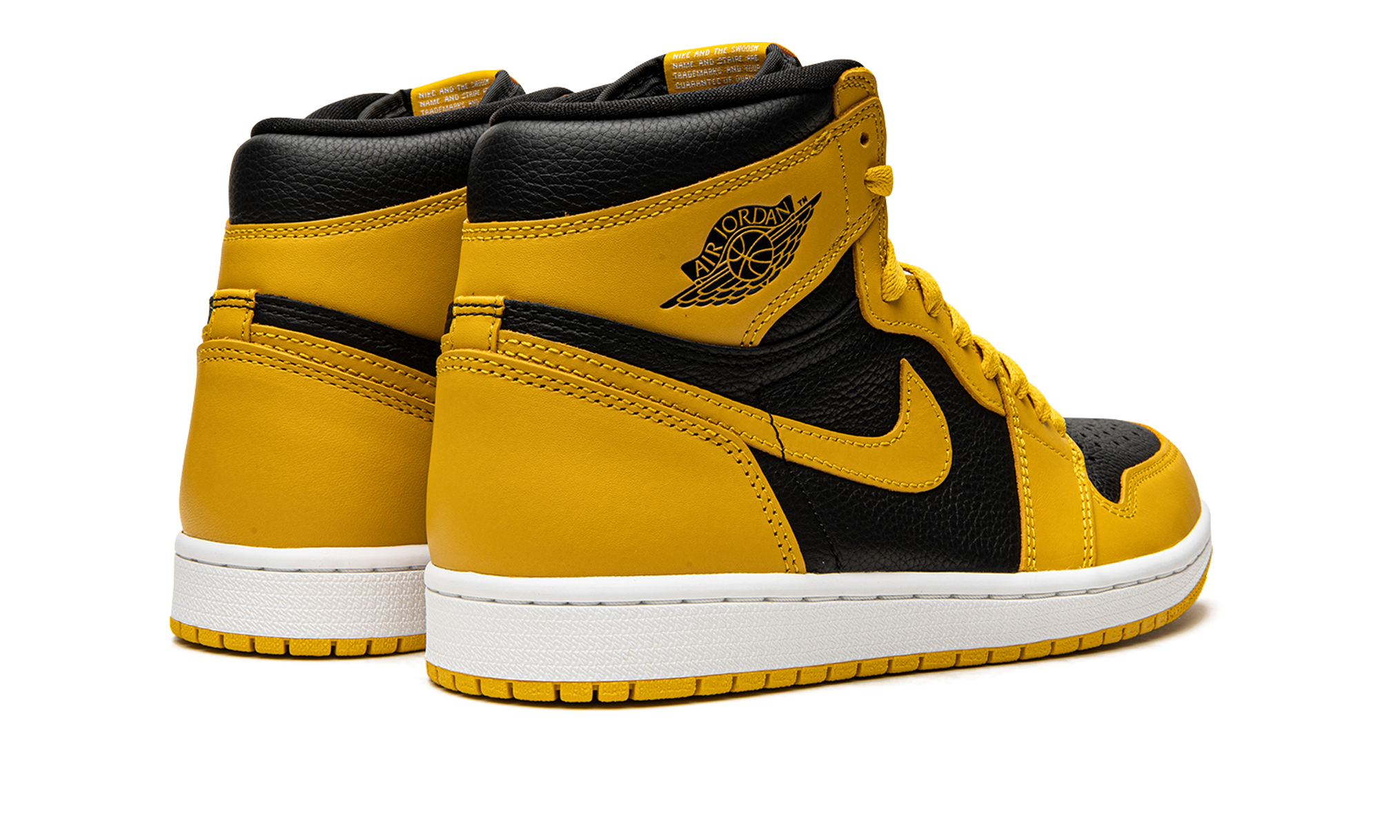 jordan 1 retro high pollen+555088-701+diagnol right behind view