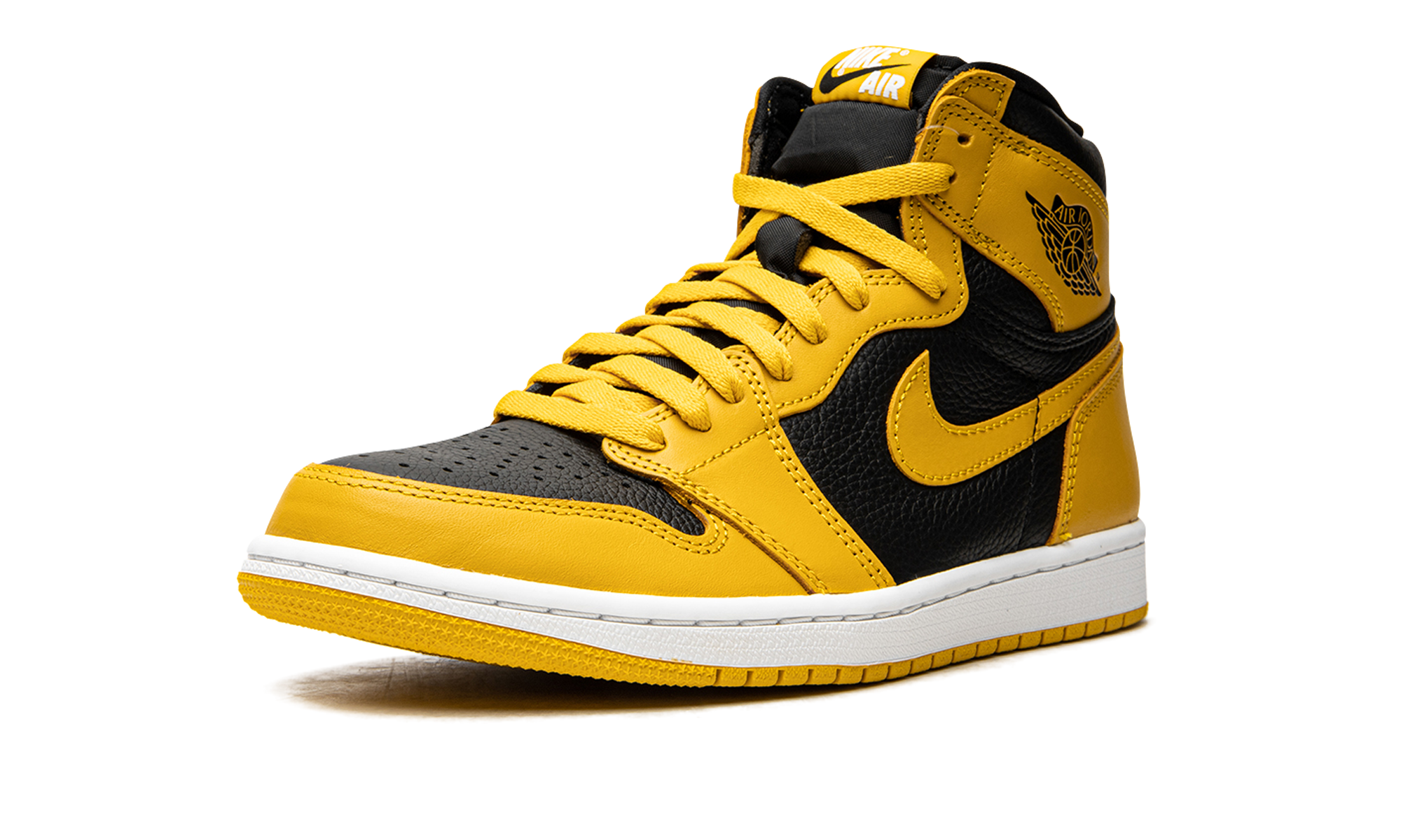 jordan 1 retro high pollen+555088-701+left diagnol single view