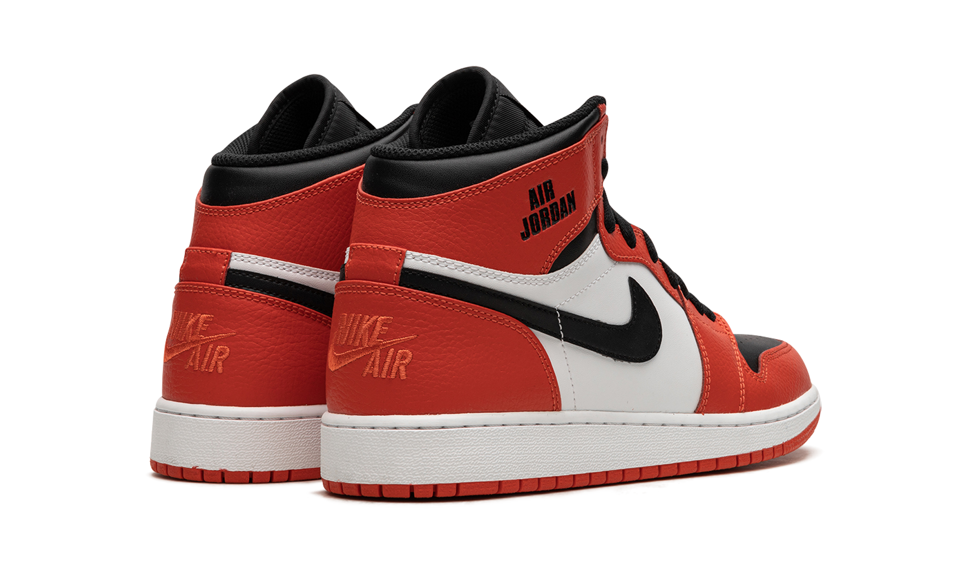 jordan 1 retro high rare air max orange gs+705300-800+diagnol right behind view