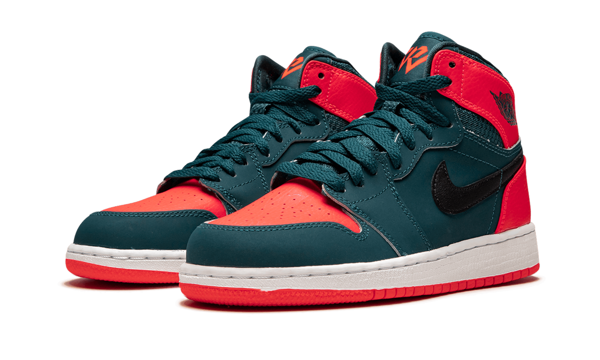 jordan 1 retro high russell westbrook gs+705300-312+diagnol left view