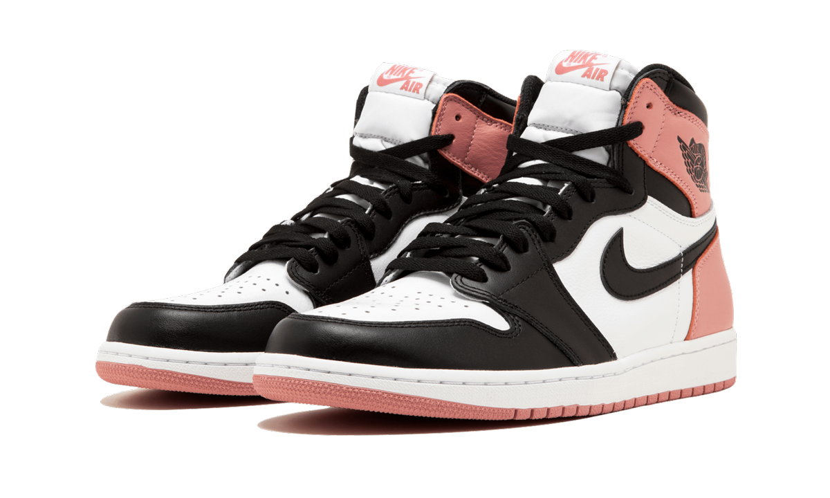 jordan 1 retro high rust pink+861428-101+diagnol left view