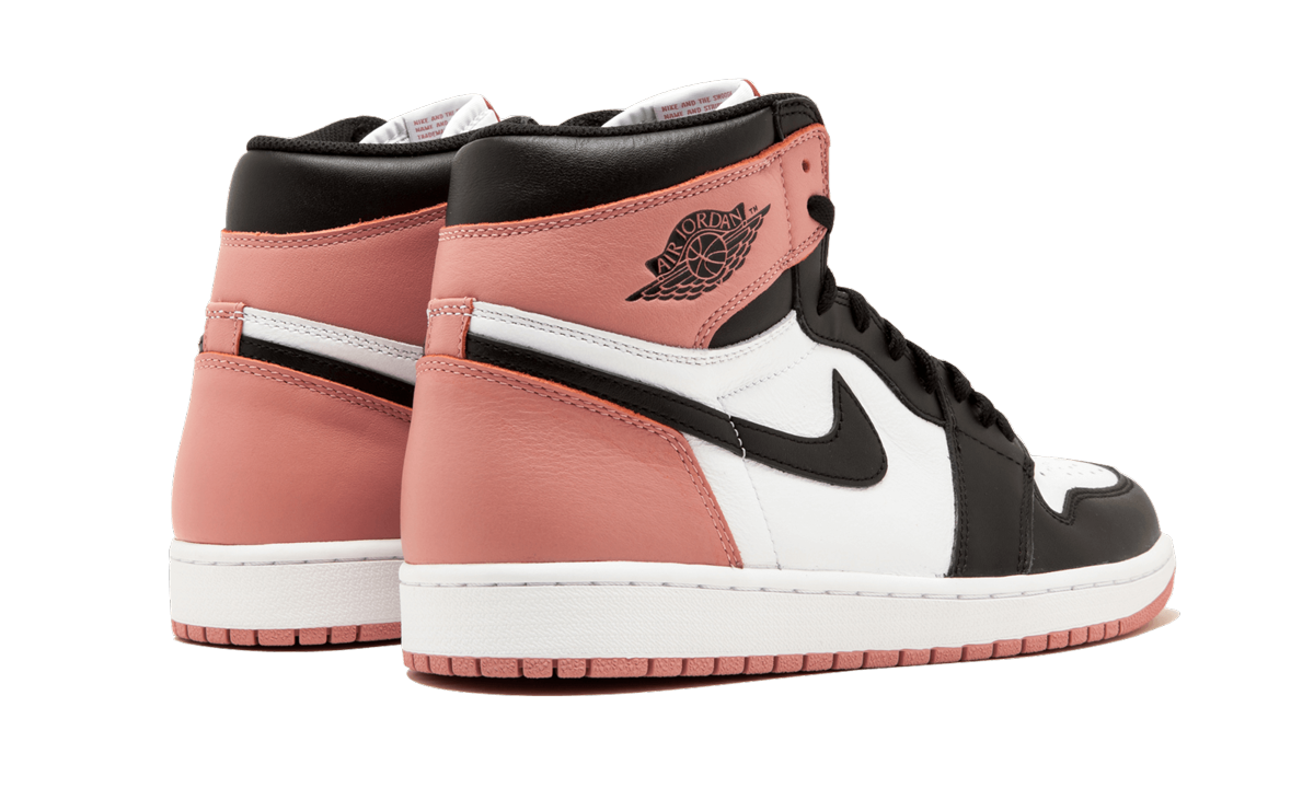 jordan 1 retro high rust pink+861428-101+diagnol right behind view