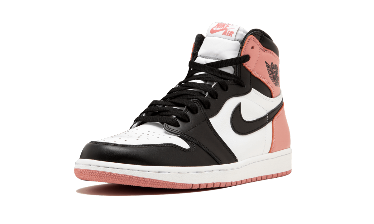 jordan 1 retro high rust pink+861428-101+left diagnol single view