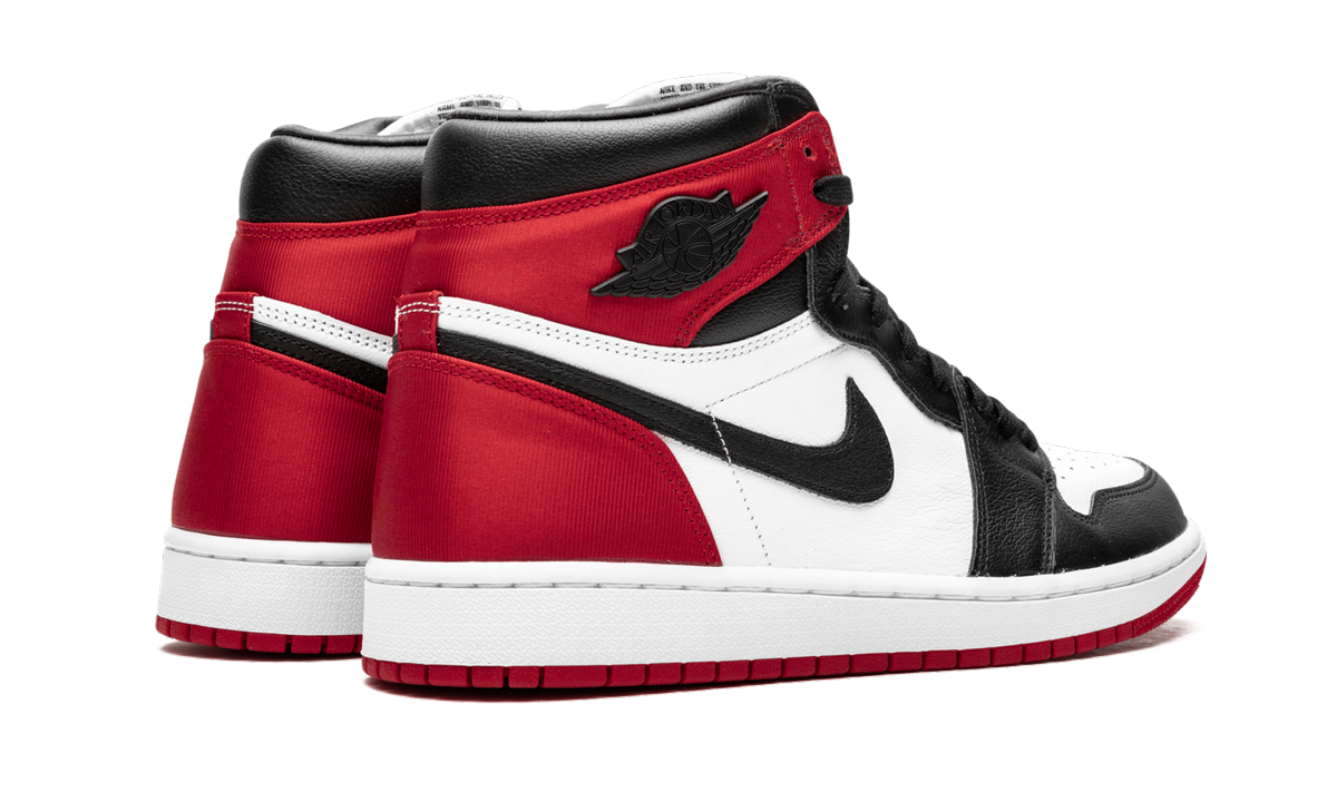 jordan 1 retro high satin black toe women s+CD0461-016+diagnol right behind view