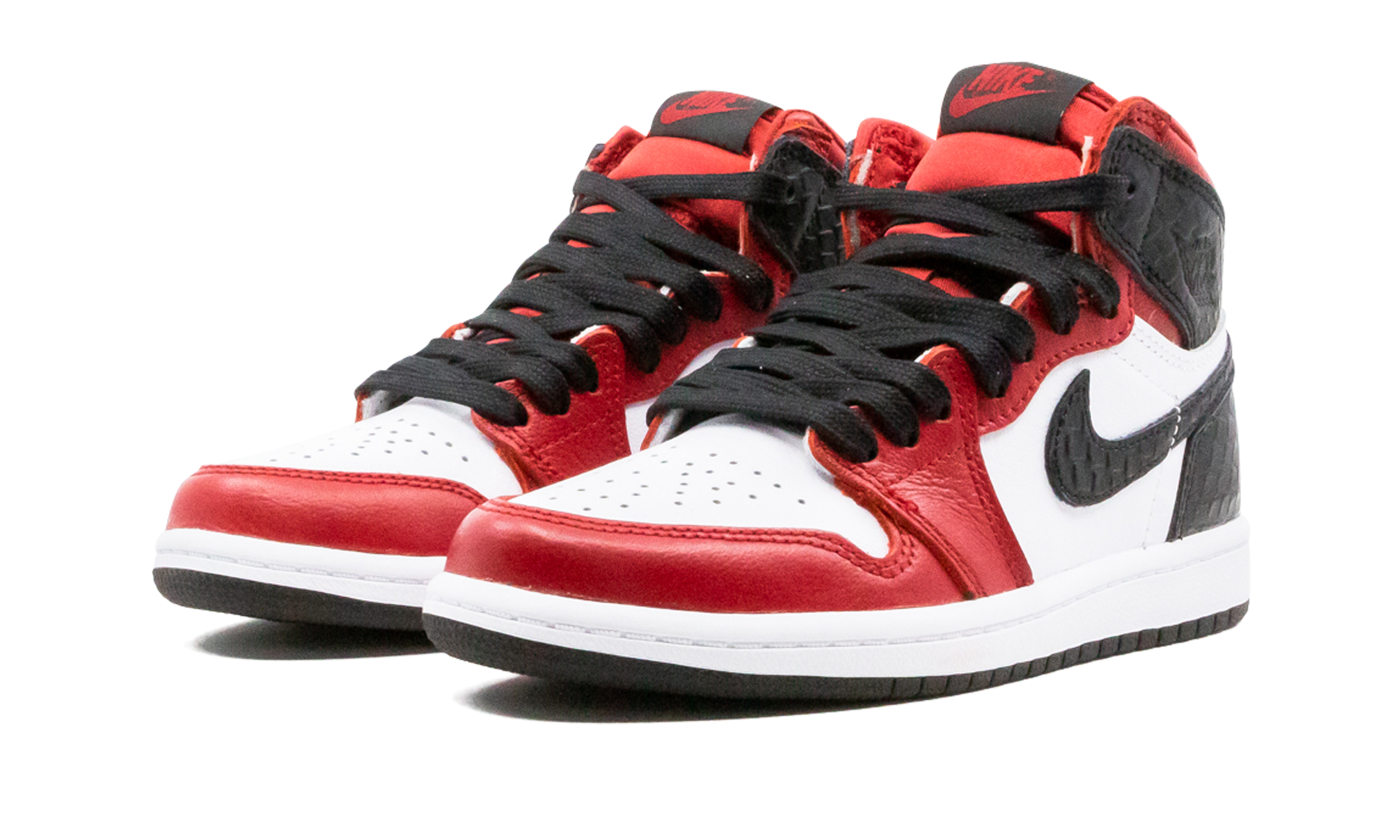 jordan 1 retro high satin snake chicago ps+CU0449-601+diagnol left view