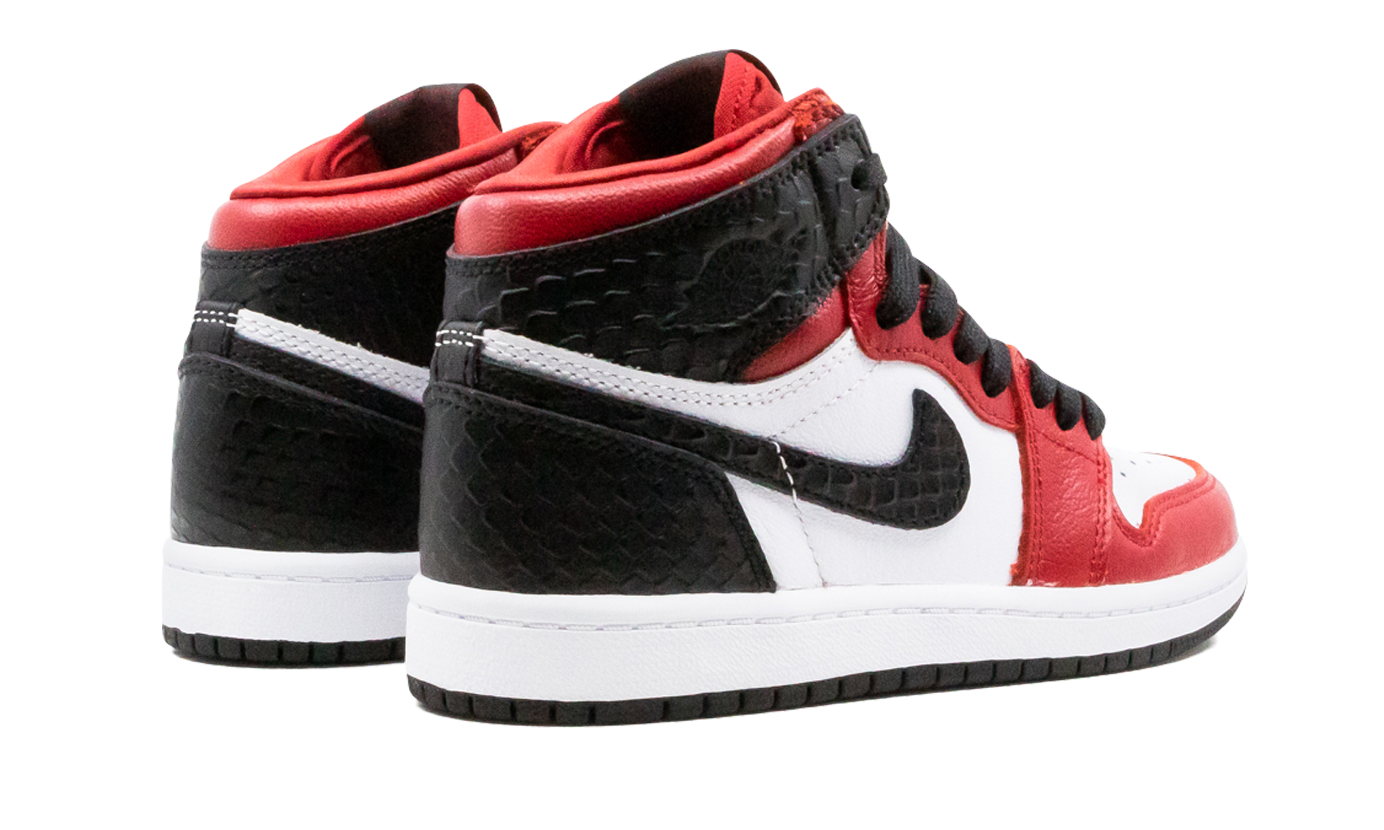 jordan 1 retro high satin snake chicago ps+CU0449-601+diagnol right behind view