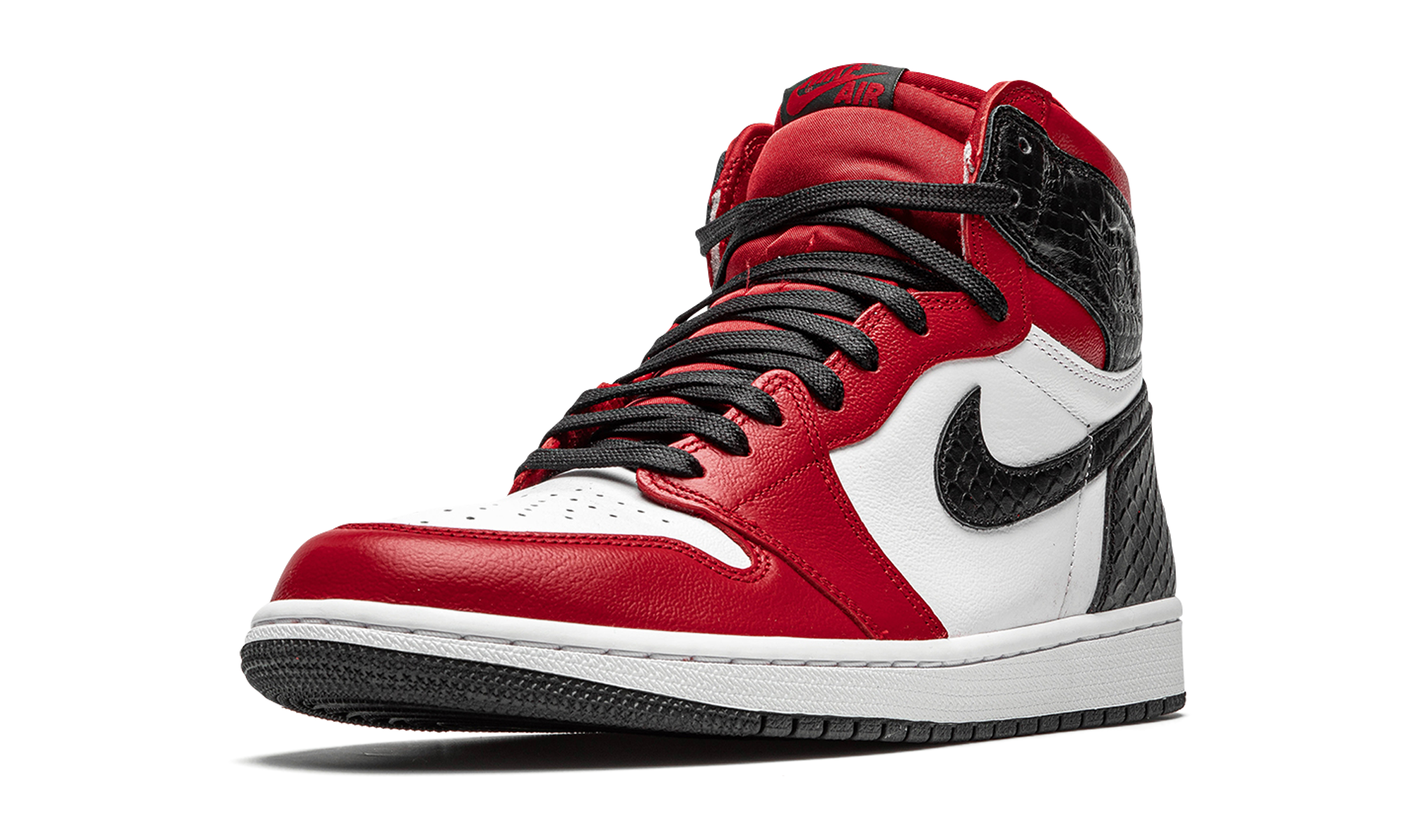 jordan 1 retro high satin snake chicago women s+CD0461-601+left diagnol single view