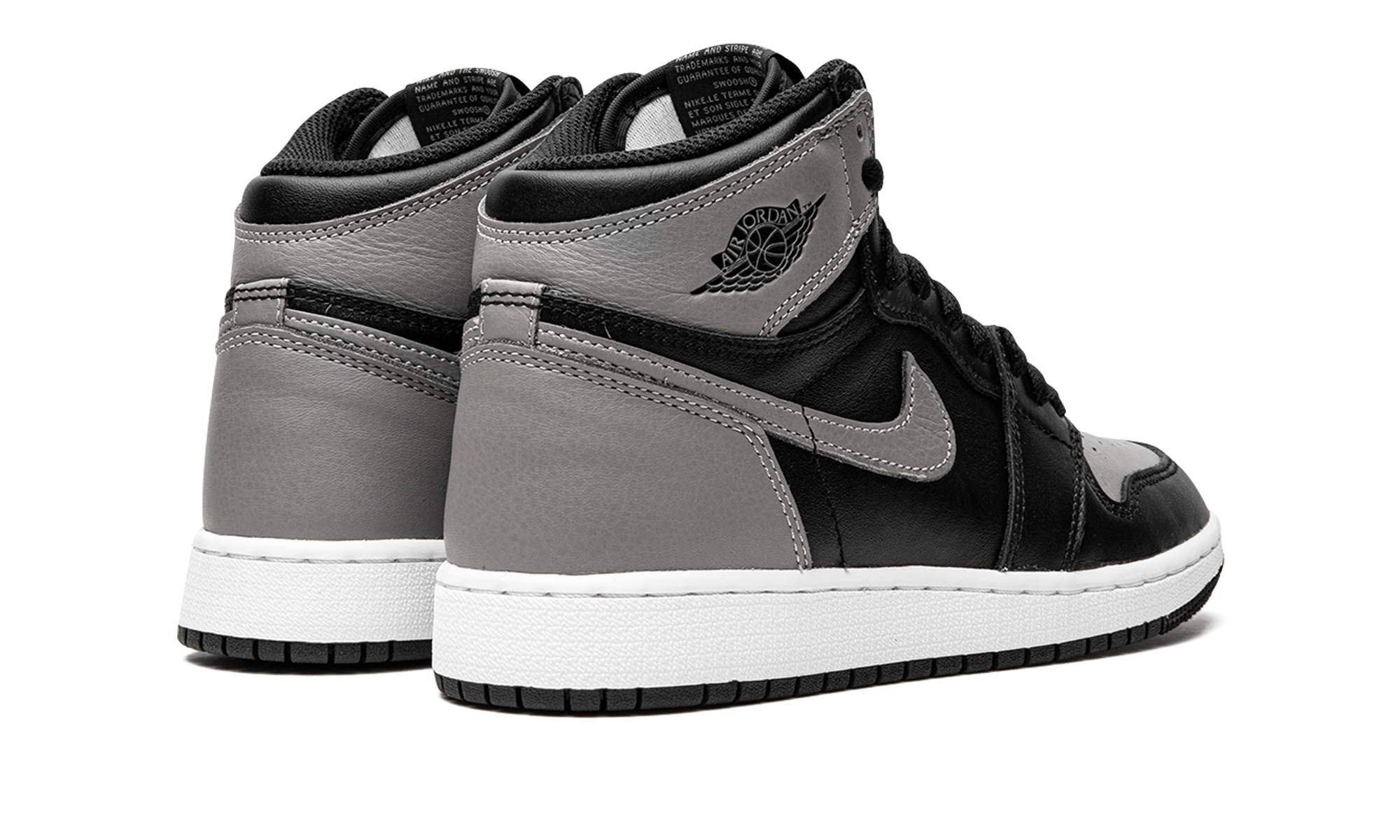 jordan 1 retro high shadow 2018 gs+575441-013+diagnol right behind view