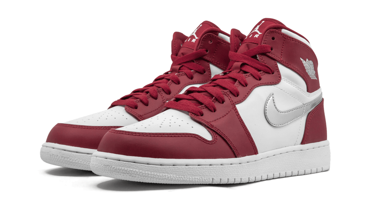 jordan 1 retro high silver medal gs+705300-602+diagnol left view
