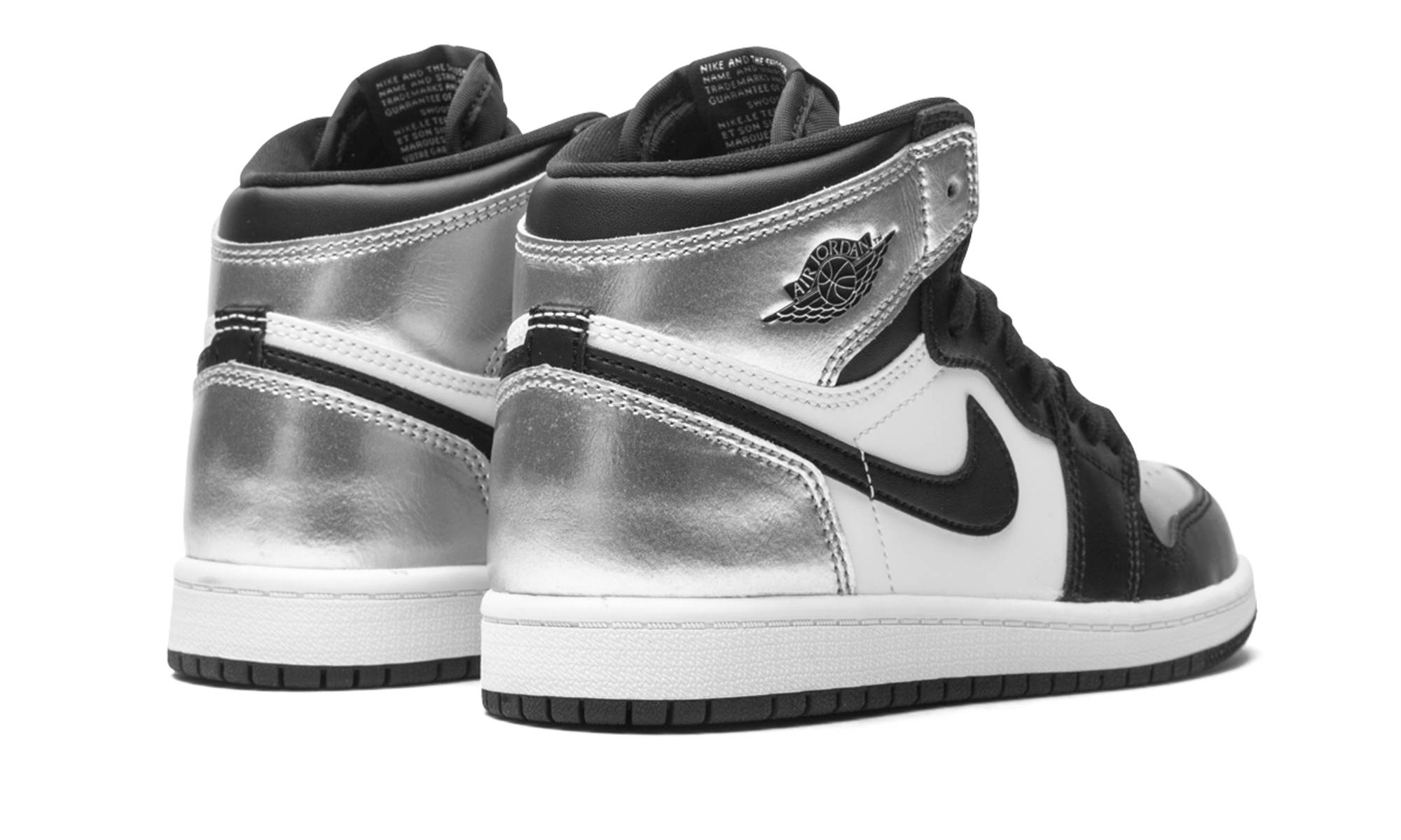 jordan 1 retro high silver toe ps+CU0449-001+diagnol right behind view