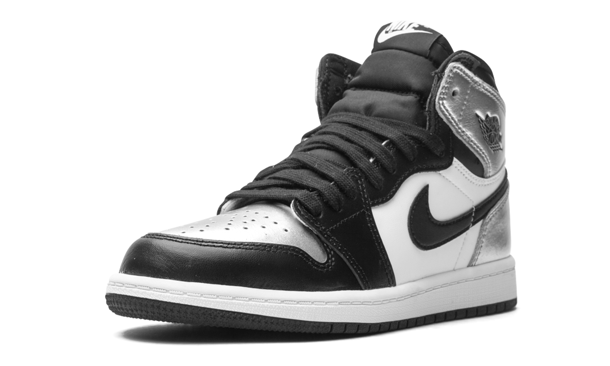 jordan 1 retro high silver toe ps+CU0449-001+left diagnol single view