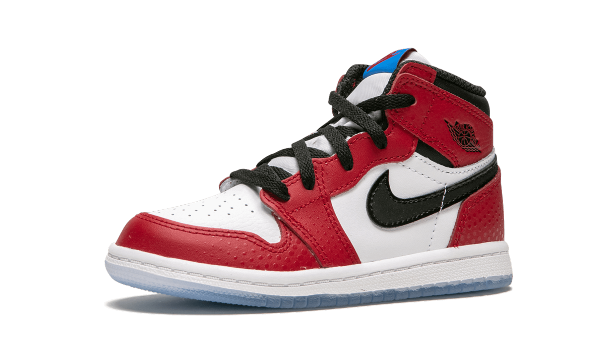 jordan 1 retro high spider man origin story td+AQ2665-602+left diagnol single view