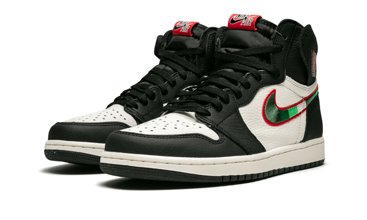 jordan 1 retro high sports illustrated a star is born+555088-015+diagnol left view