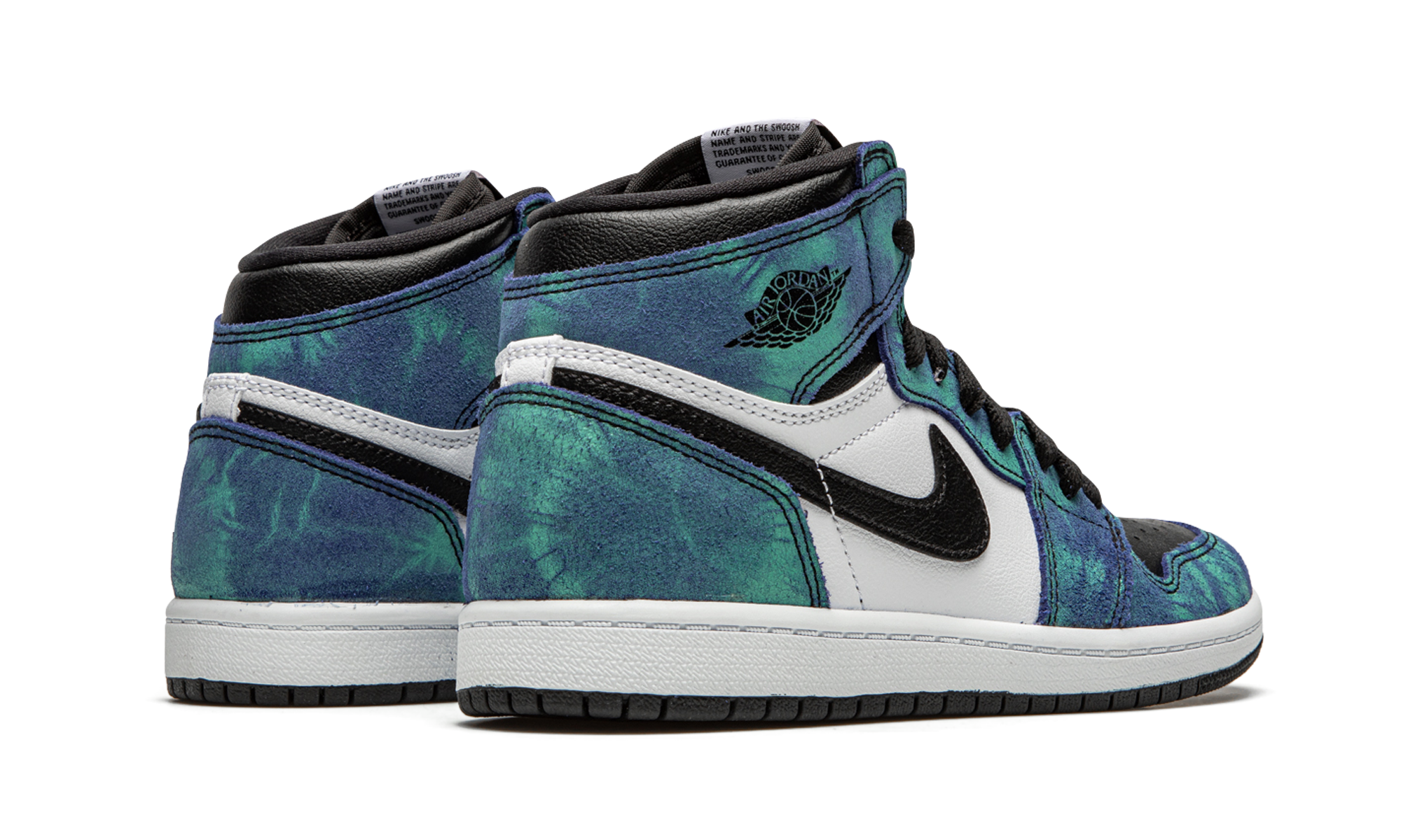 jordan 1 retro high tie dye ps+CU0449-100+diagnol right behind view