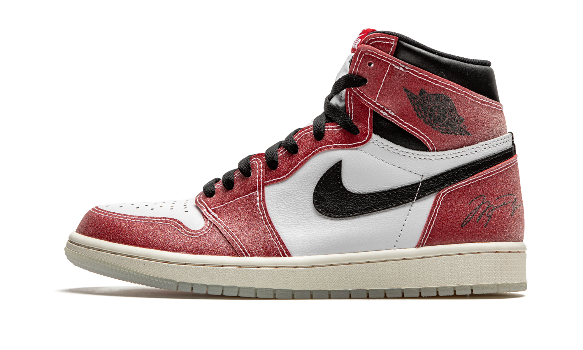 jordan 1 retro high trophy room chicago friends and family w blue laces+DA2728-100+diagnol right view 1