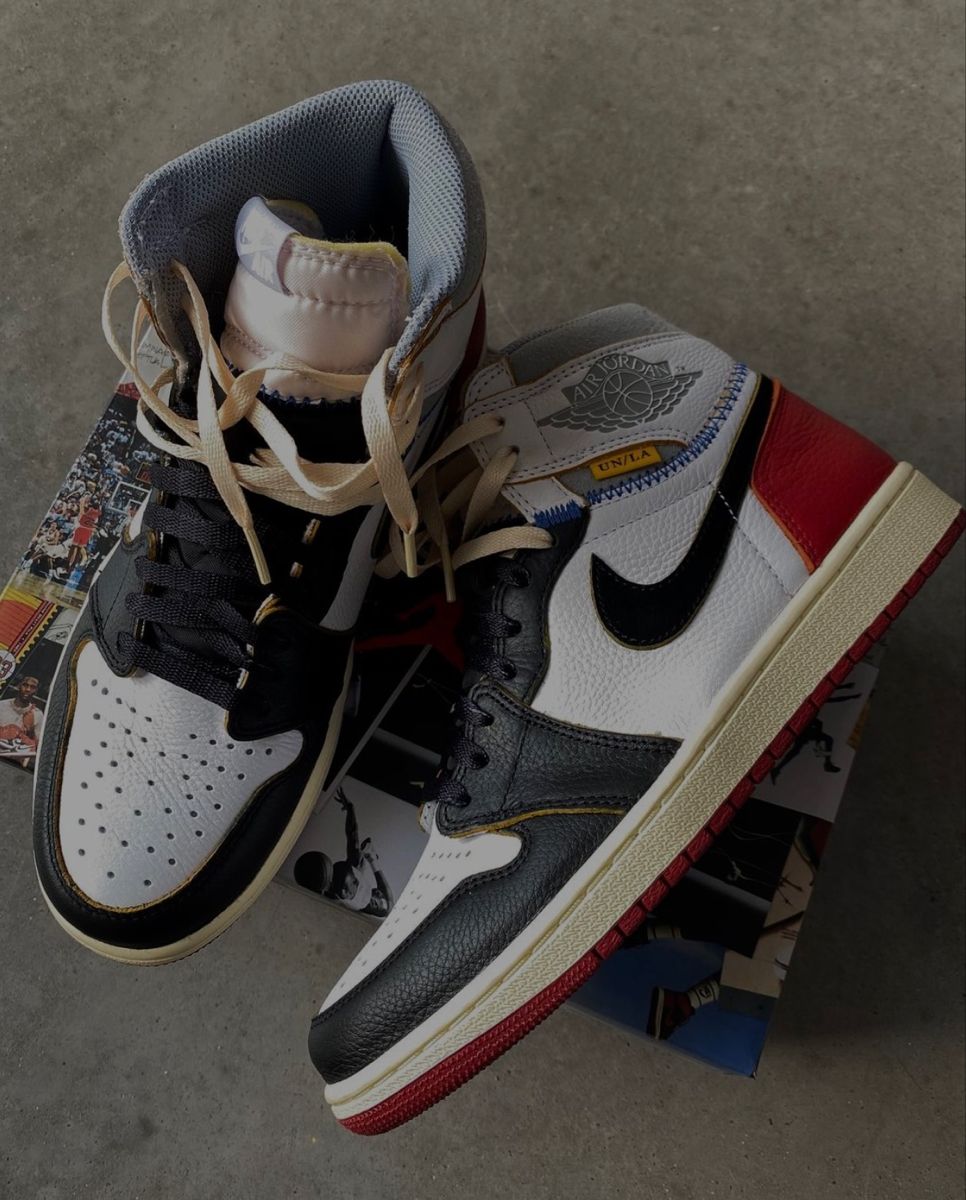 Jordan 1 Retro High Union Los Angeles Black Toe, Lifestyle View 1, SKU BV1300-106