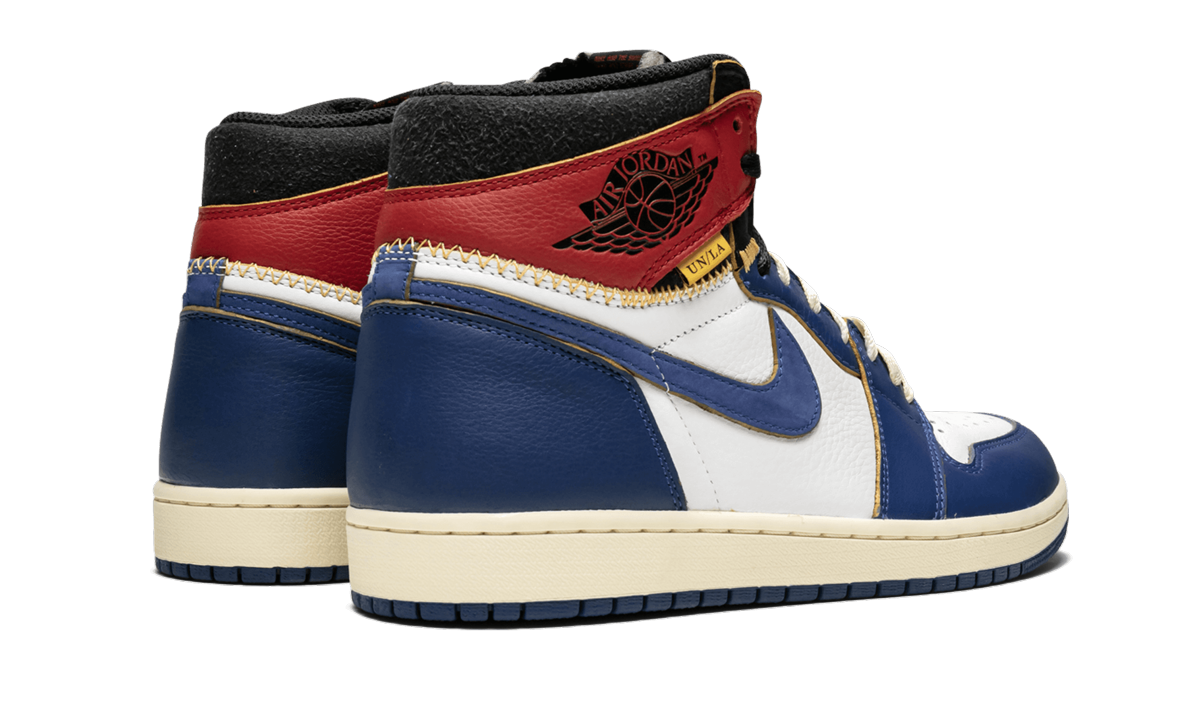 jordan 1 retro high union los angeles storm blue+BV1300-146+diagnol right behind view