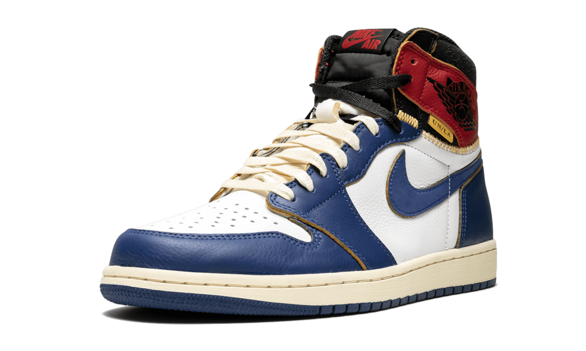 jordan 1 retro high union los angeles storm blue+BV1300-146+left diagnol single view