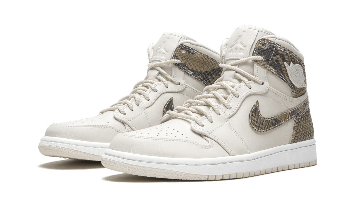 jordan 1 retro high white snake women s+AH7389-004+diagnol left view