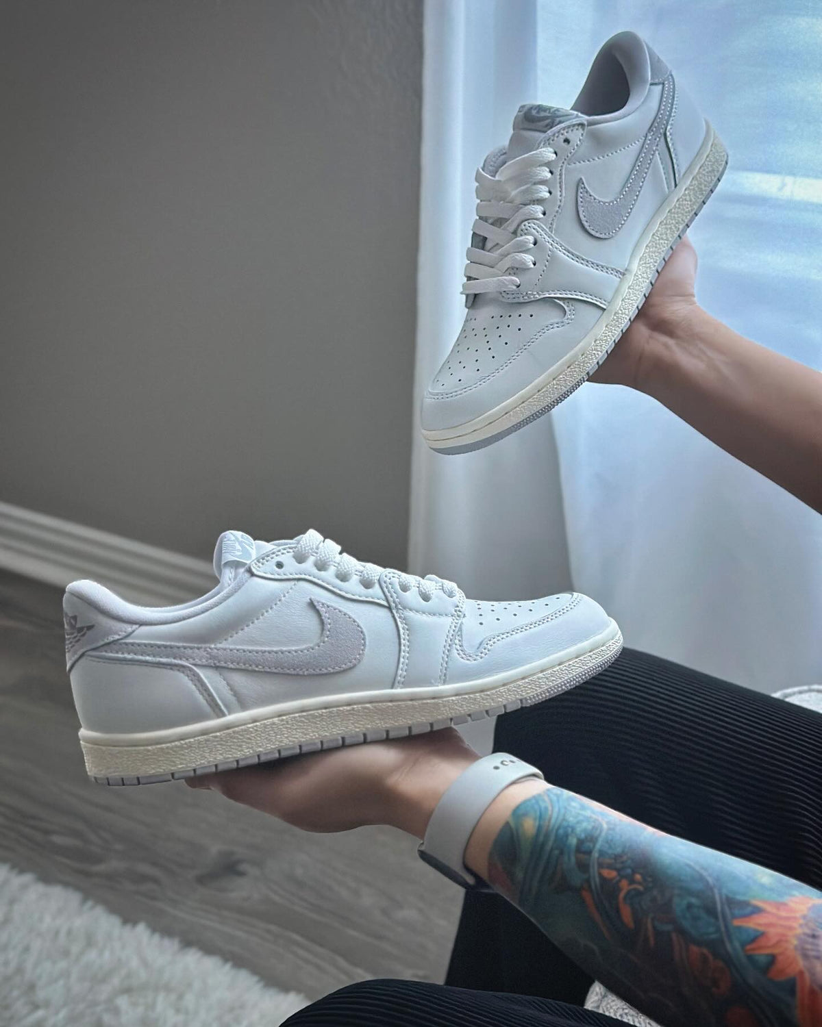 Jordan 1 Retro Low '85 Neutral Grey, Lifestyle View 4, SKU FB9933-100