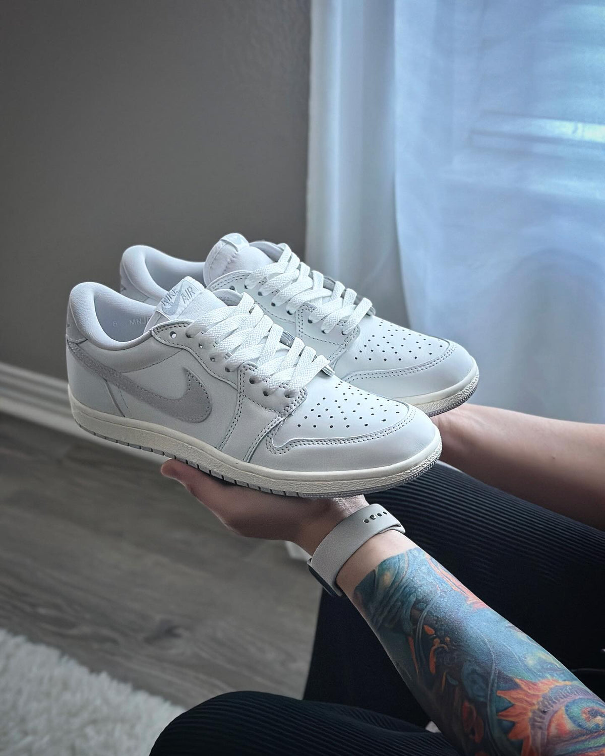 Jordan 1 Retro Low '85 Neutral Grey, Lifestyle View 1, SKU FB9933-100