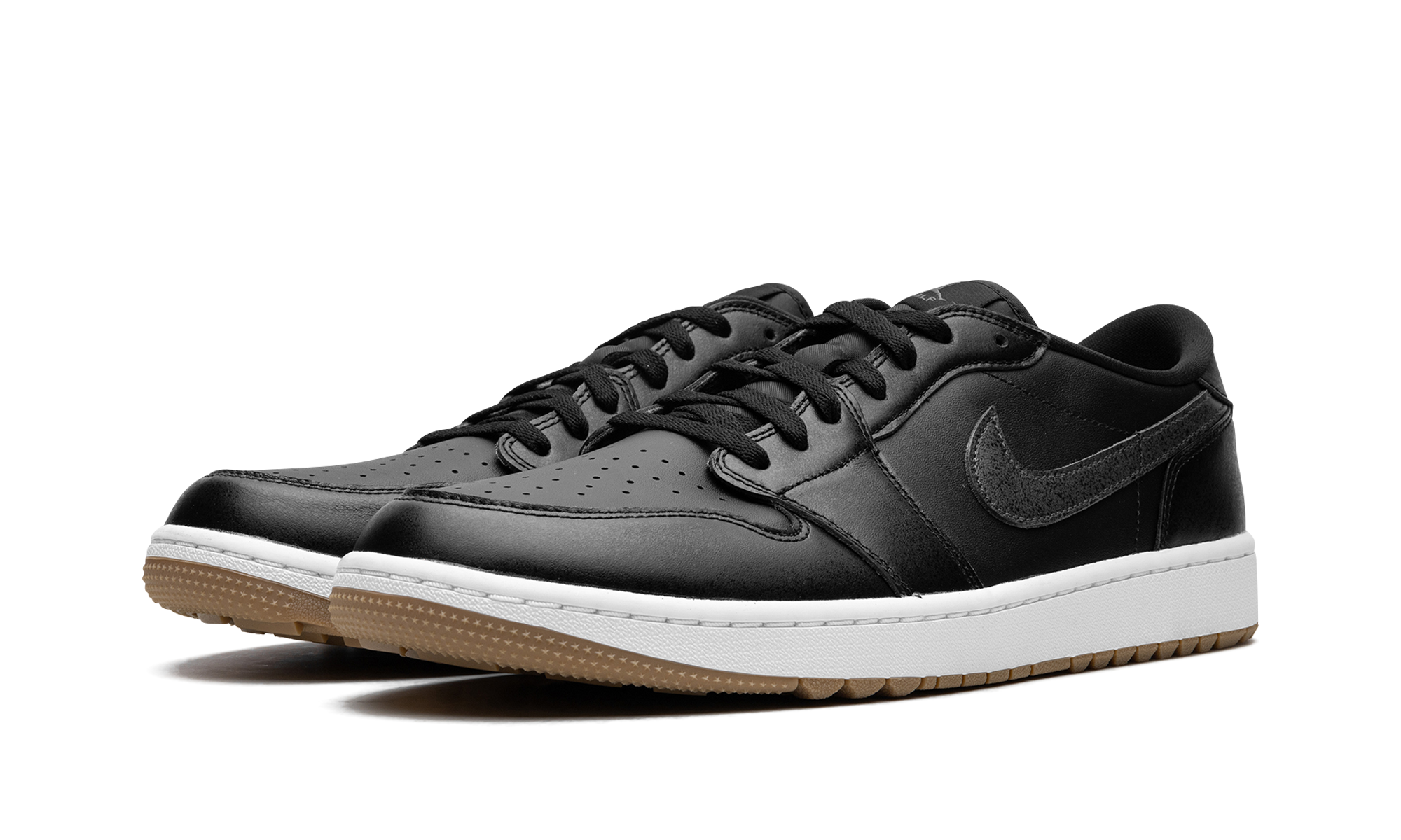 jordan 1 retro low golf black gum+DD9315-005+diagnol left view