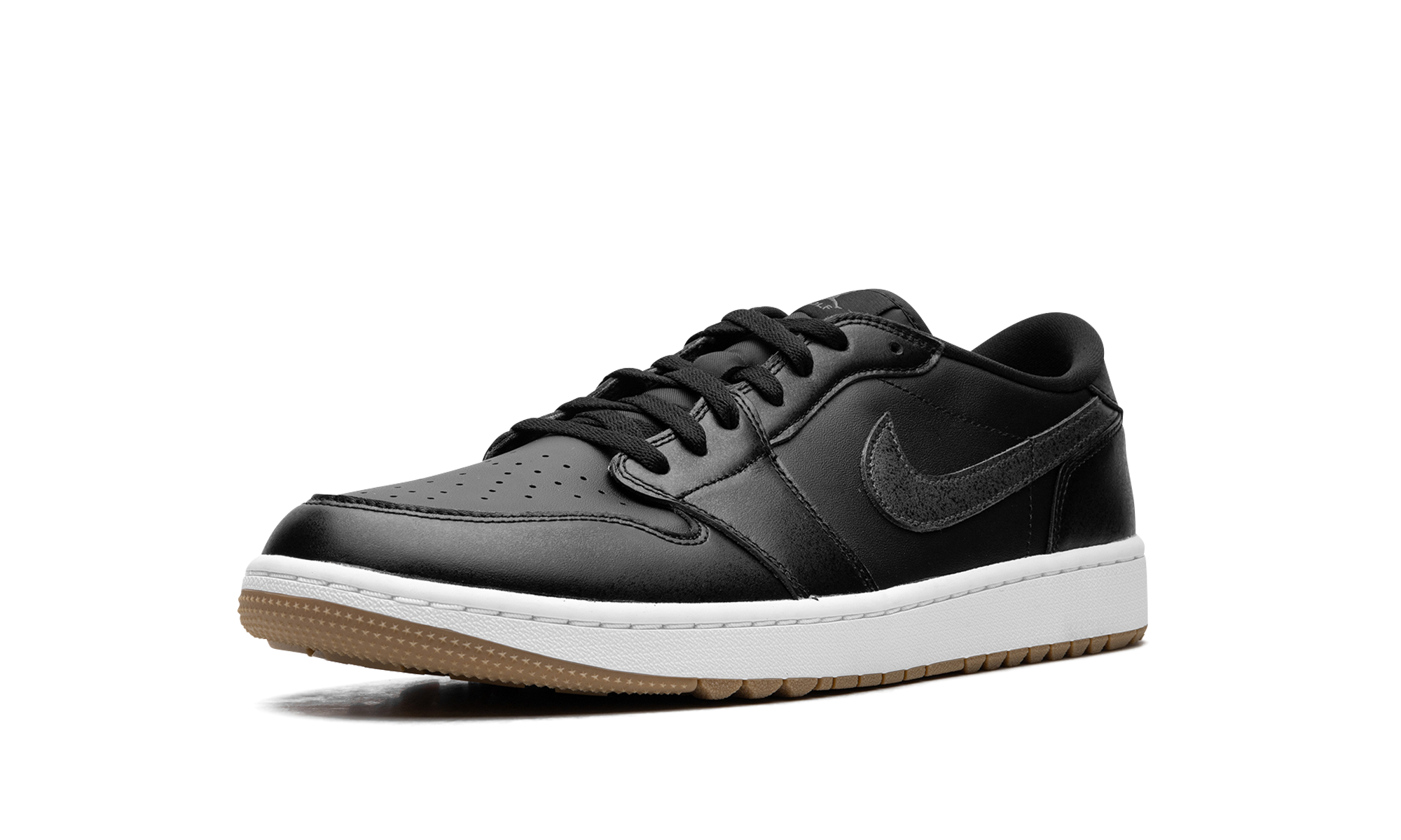 jordan 1 retro low golf black gum+DD9315-005+left diagnol single view