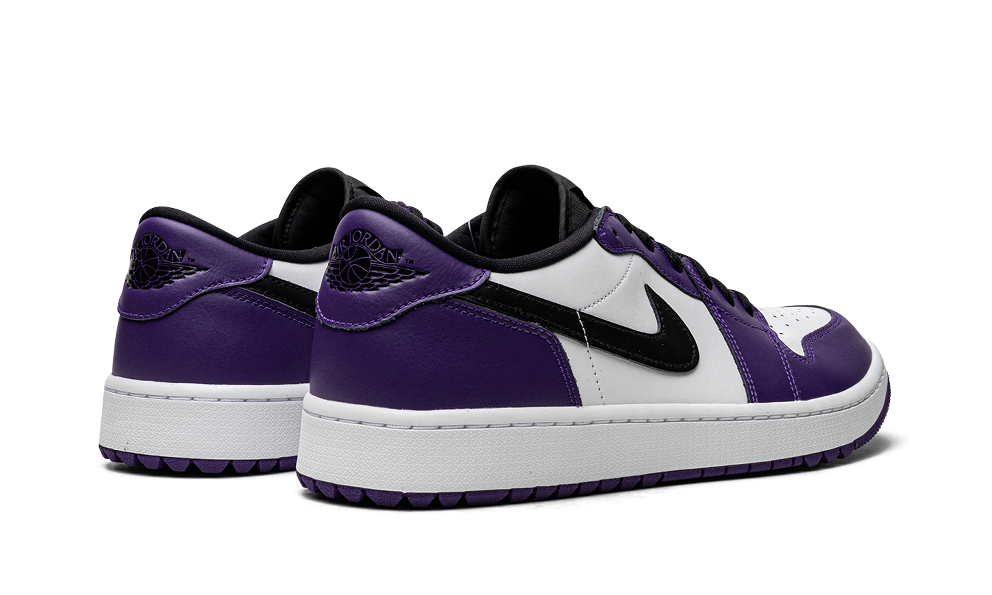 jordan 1 retro low golf court purple+DD9315-105+diagnol right behind view