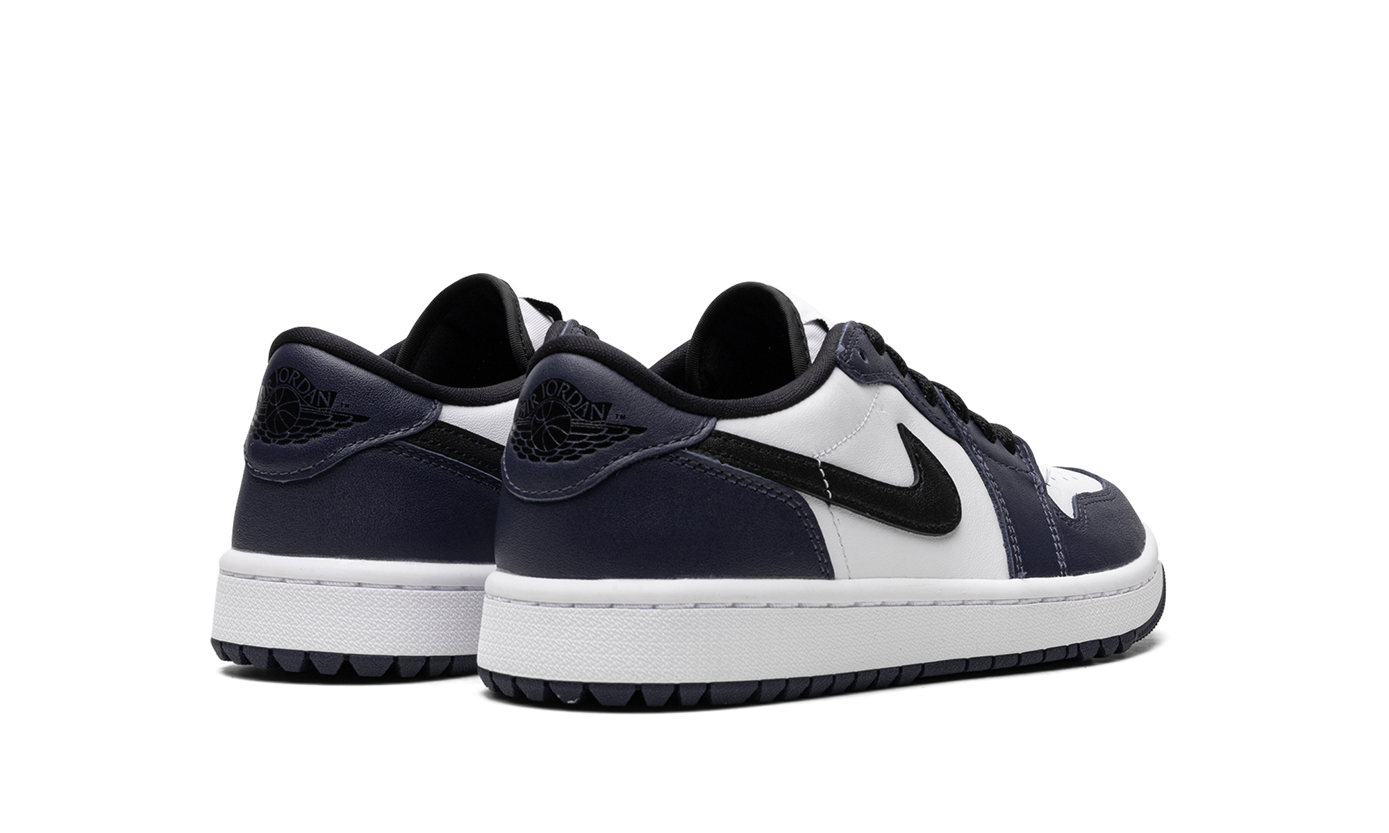 jordan 1 retro low golf midnight navy+DD9315-104+diagnol right behind view