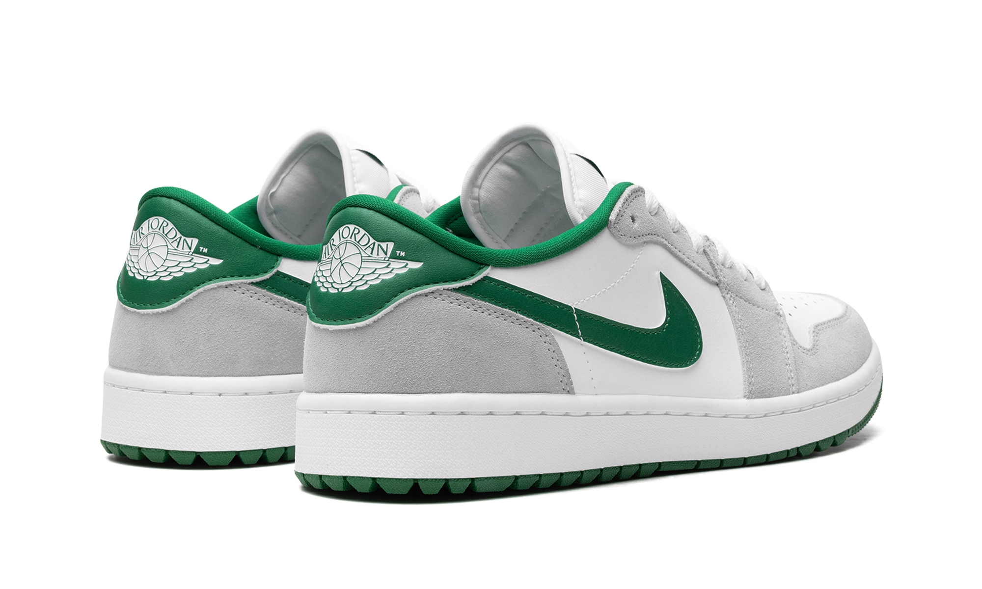 jordan 1 retro low golf pine green+DD9315-112+diagnol right behind view