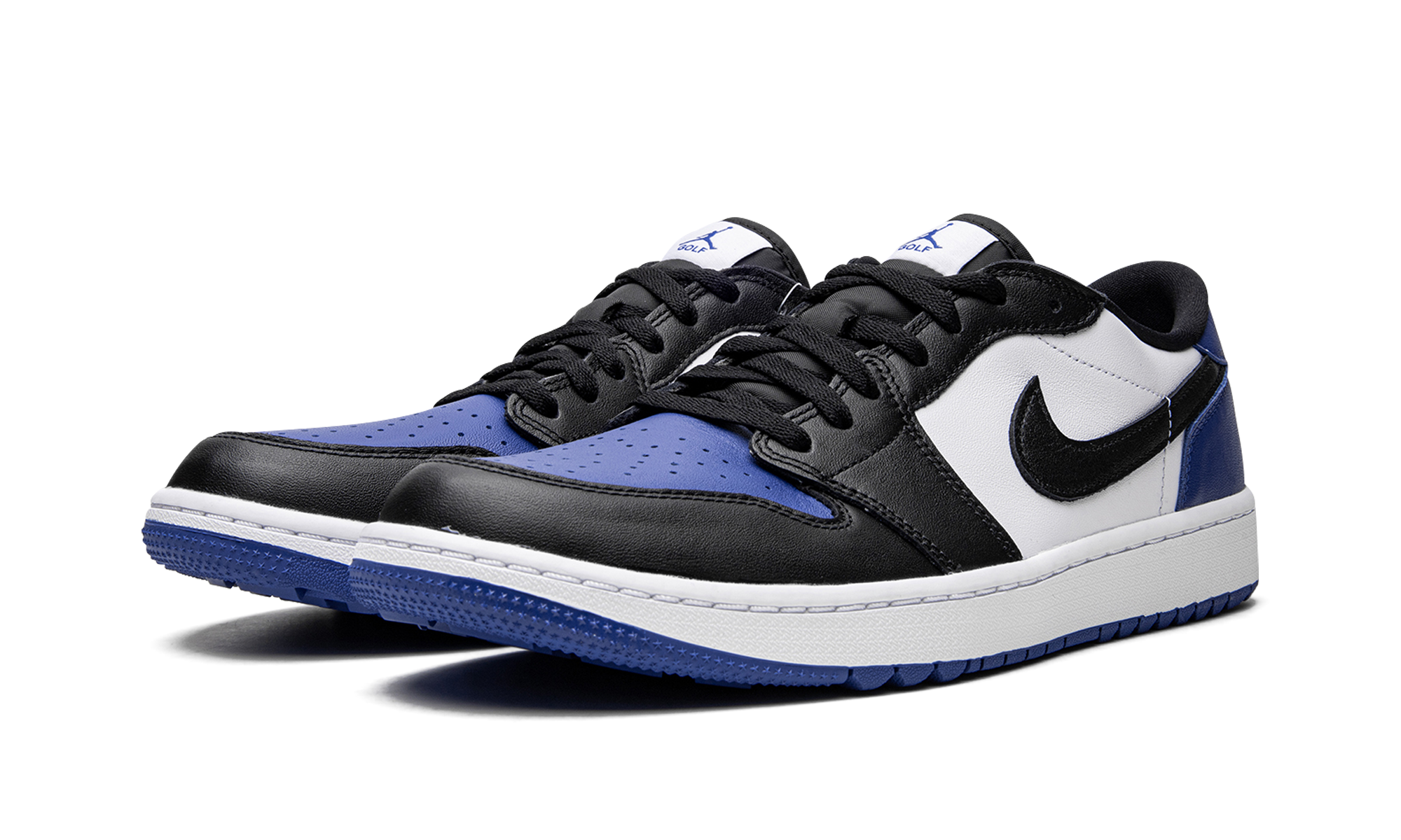 jordan 1 retro low golf royal toe+DD9315-102+diagnol left view
