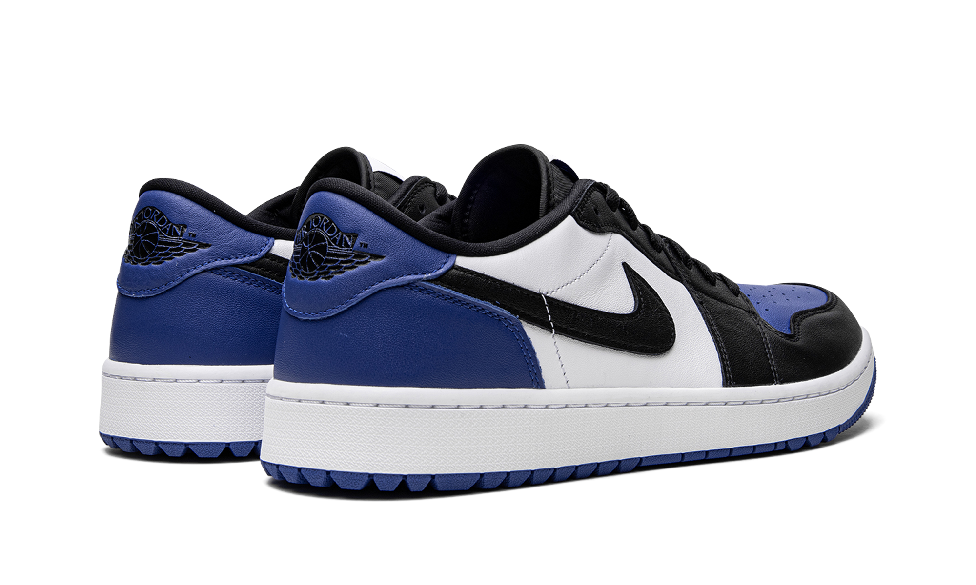jordan 1 retro low golf royal toe+DD9315-102+diagnol right behind view