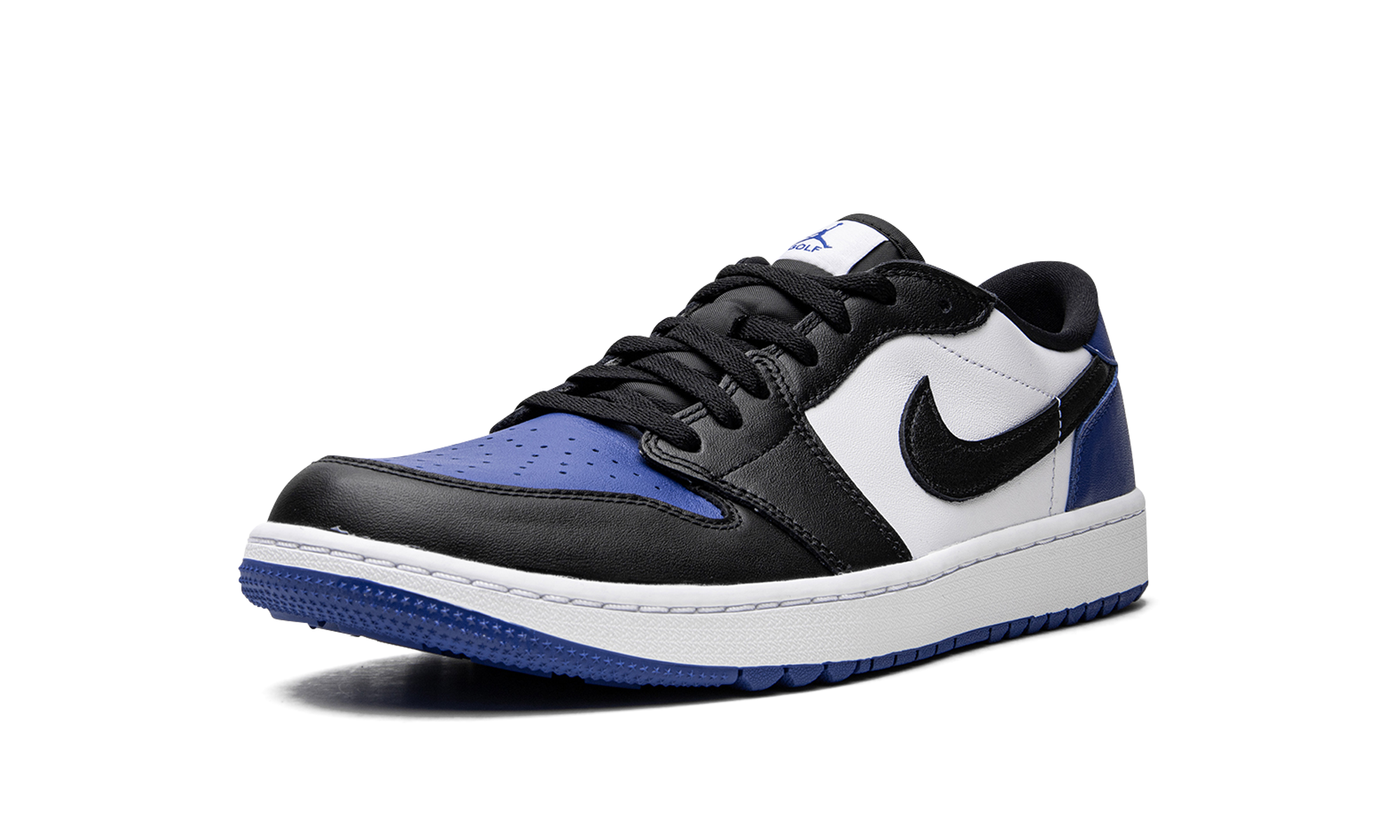jordan 1 retro low golf royal toe+DD9315-102+left diagnol single view