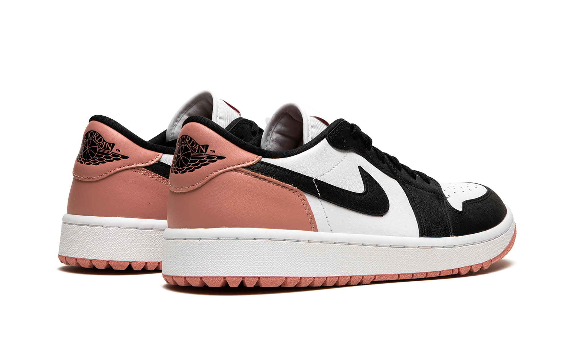 jordan 1 retro low golf rust pink+DD9315-106+diagnol right behind view
