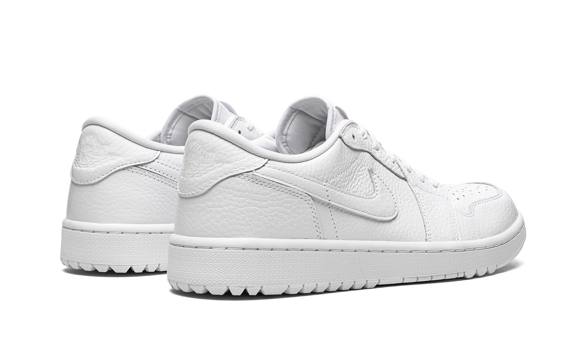 jordan 1 retro low golf triple white+DD9315-101+diagnol right behind view
