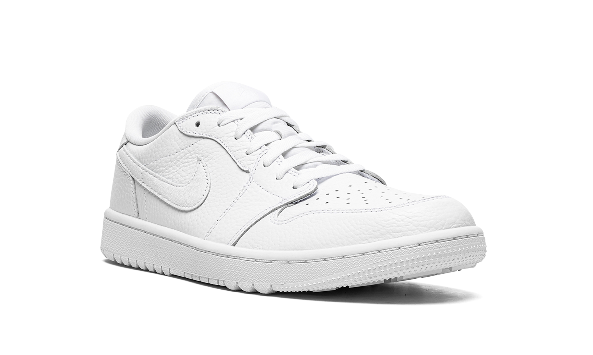 jordan 1 retro low golf triple white+DD9315-101+diagnol right view