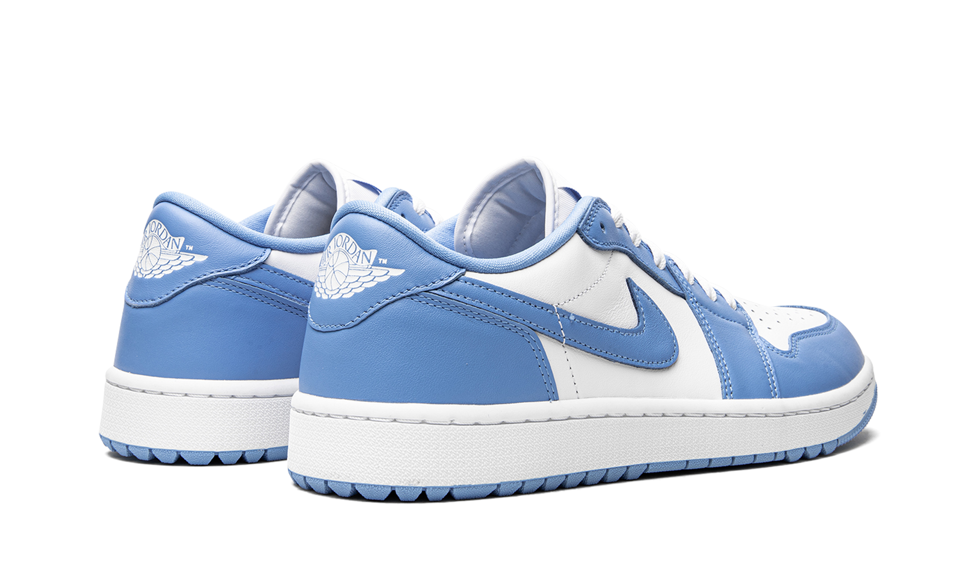 jordan 1 retro low golf unc+DD9315-100+diagnol right behind view