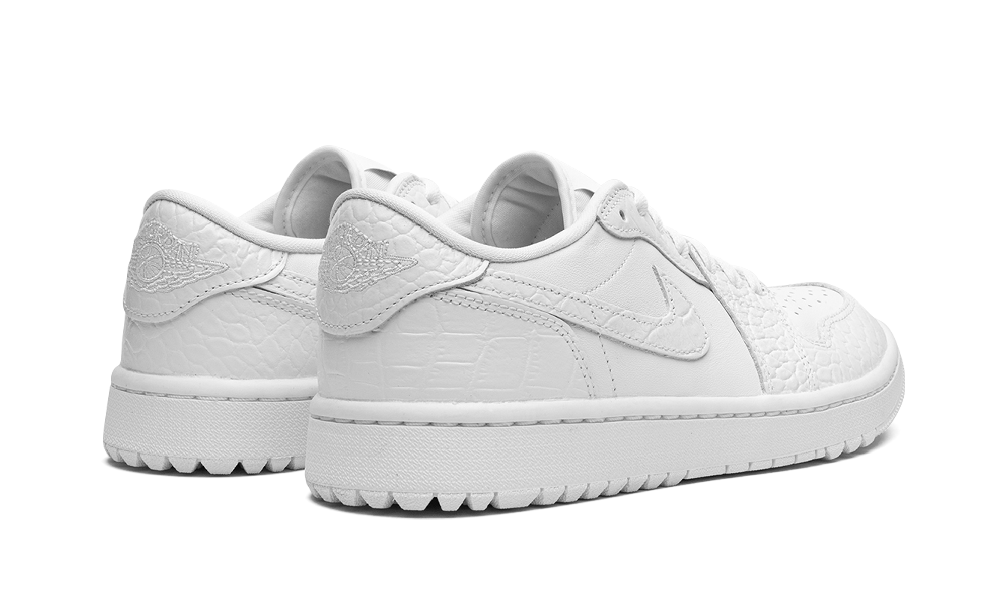 jordan 1 retro low golf white croc+DD9315-110+diagnol right behind view