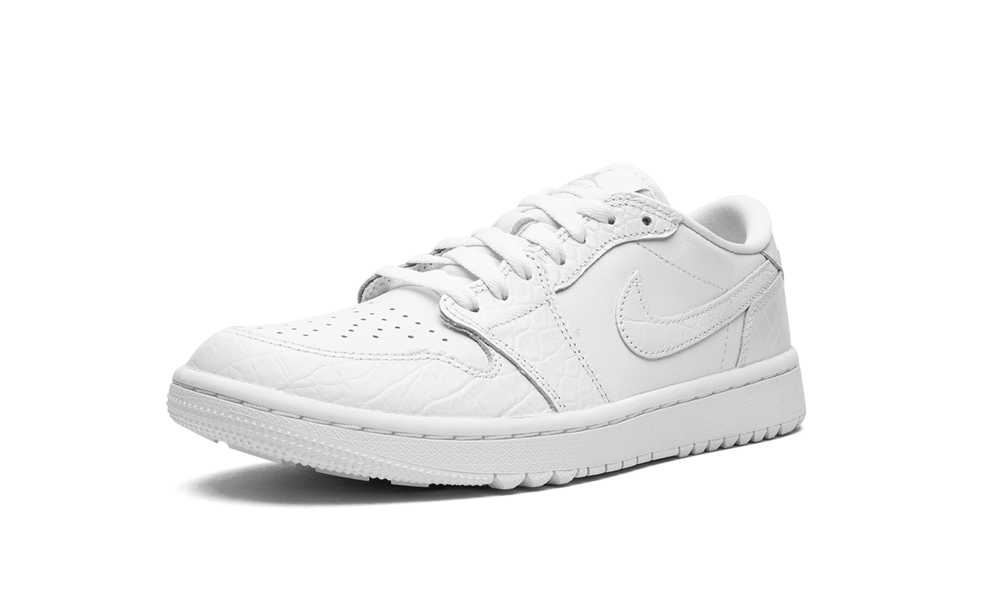 jordan 1 retro low golf white croc+DD9315-110+left diagnol single view