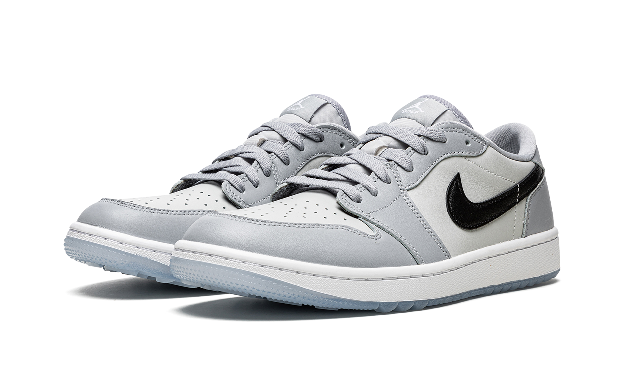 jordan 1 retro low golf wolf grey+DD9315-002+diagnol left view