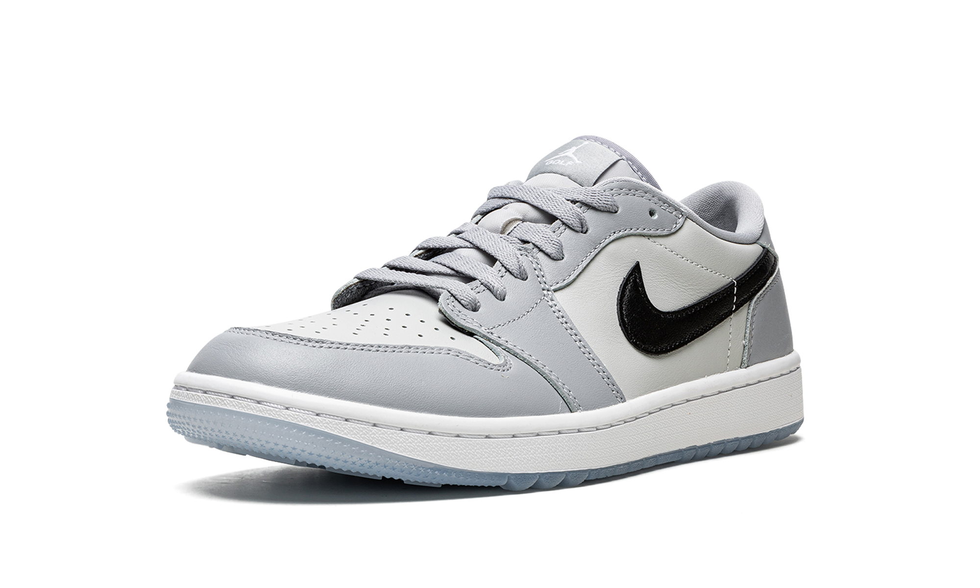 jordan 1 retro low golf wolf grey+DD9315-002+left diagnol single view