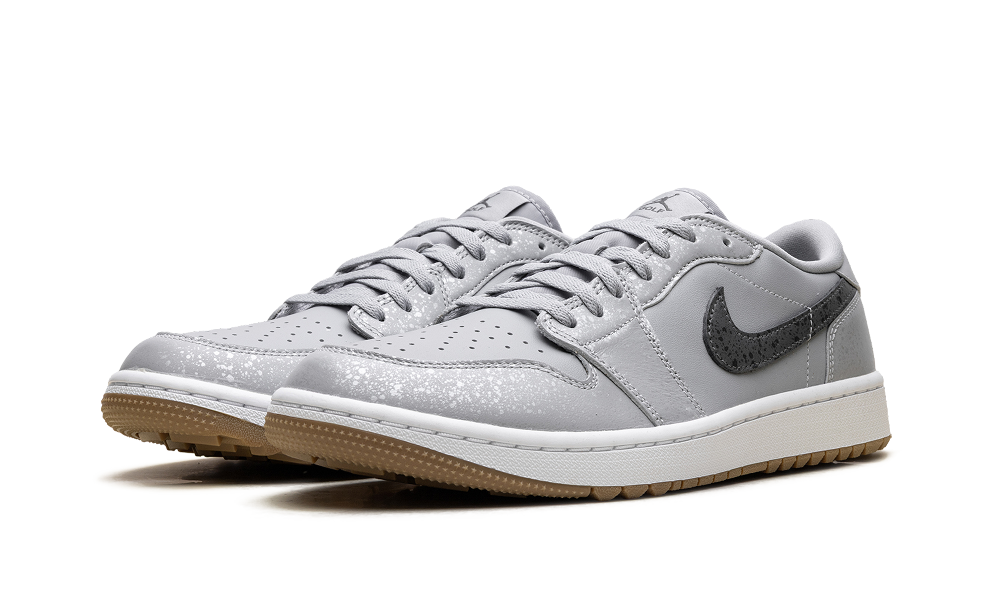 jordan 1 retro low golf wolf grey gum+DD9315-006+diagnol left view