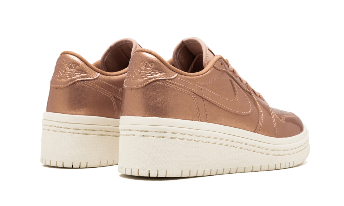 jordan 1 retro low lifted metallic red bronze women s+AO1334-901+diagnol right behind view