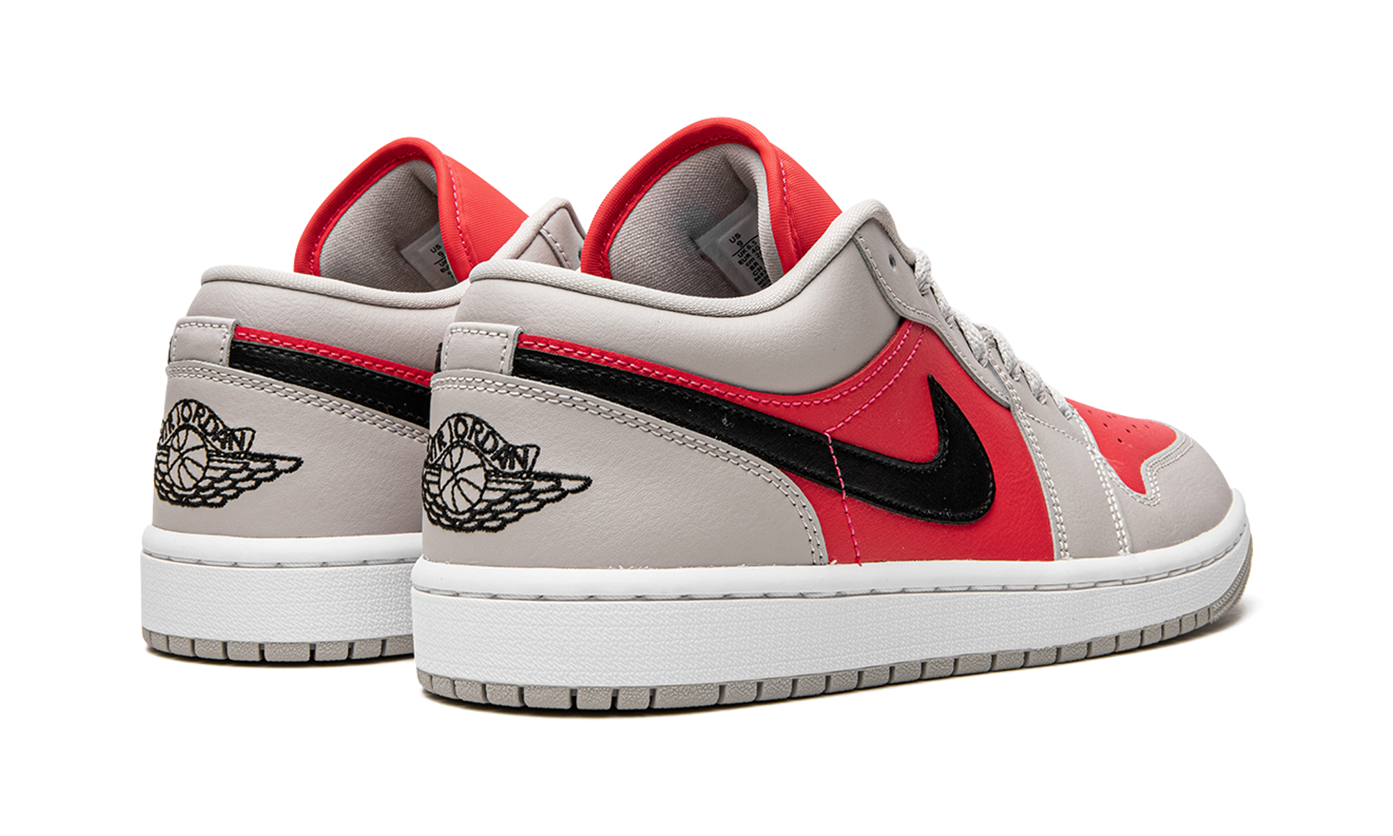 jordan 1 retro low light iron ore siren red women s+DC0774-060+diagnol right behind view