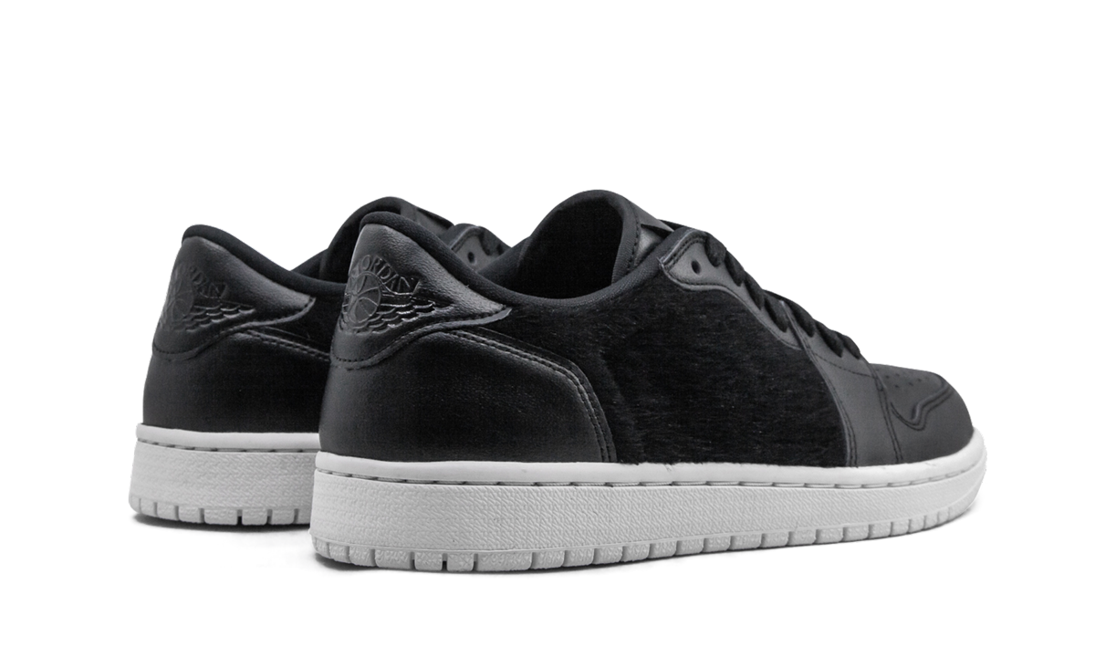 jordan 1 retro low ns black pony hair women s+AO1935-001+diagnol right behind view